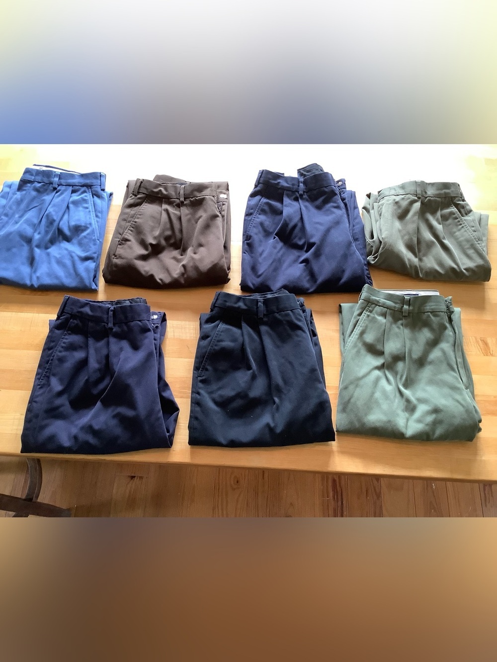 Vintage Lands’ End Traditional Fit Pants 33 x 26.5” Lot of 7 - Picture 5 of 8